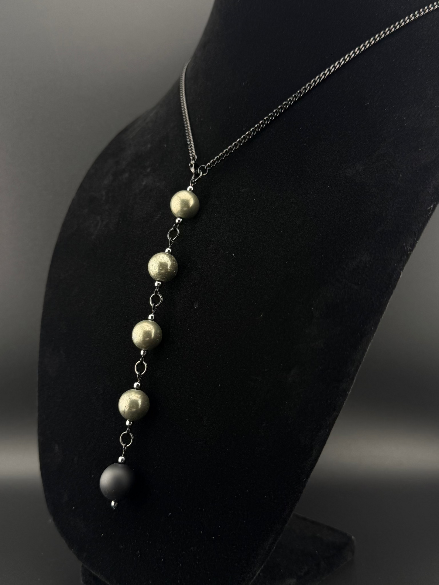 Pyrite, Black Onyx, and Hematite