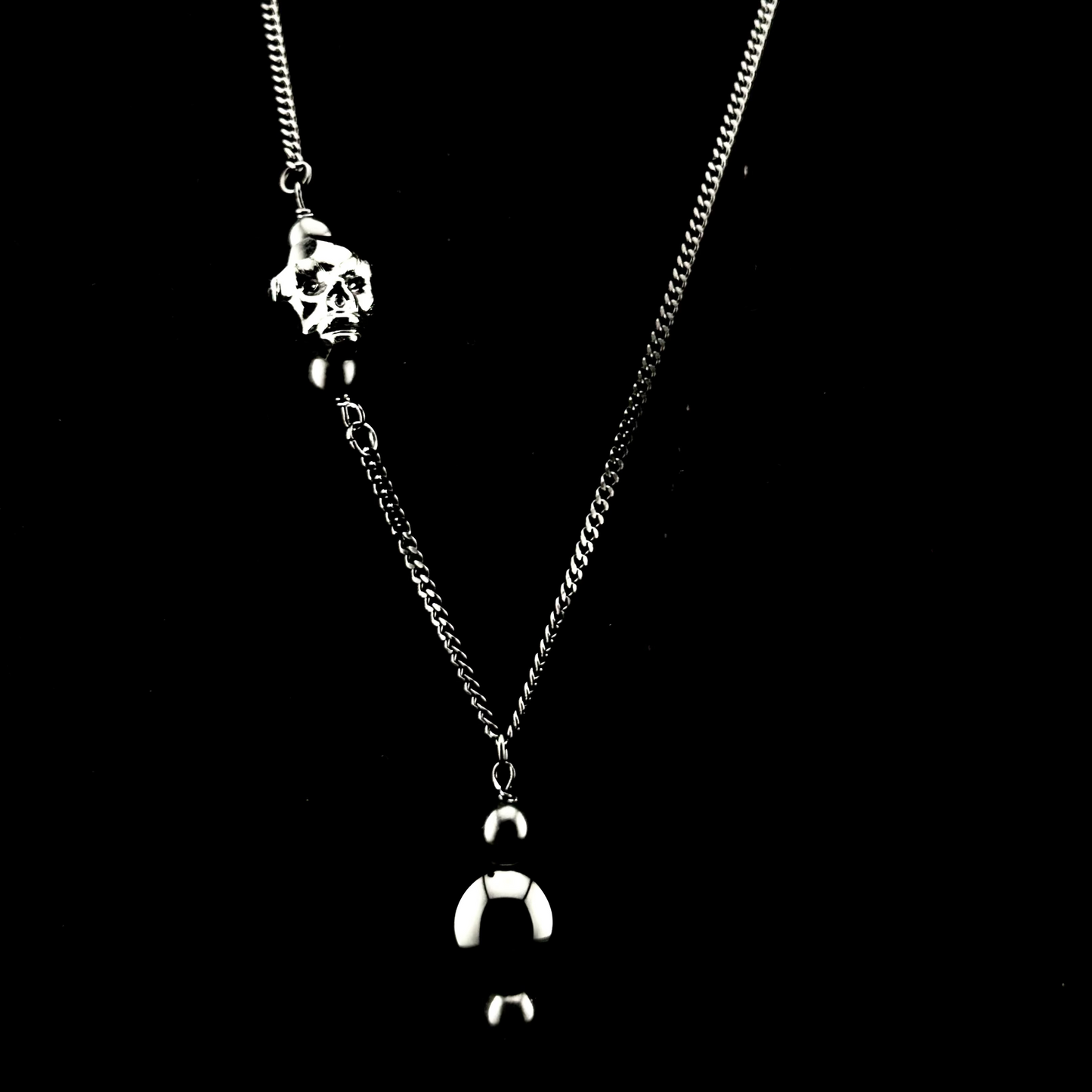 Black Onyx & Glass Skull