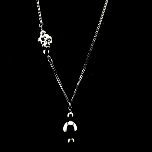 Black Onyx & Glass Skull