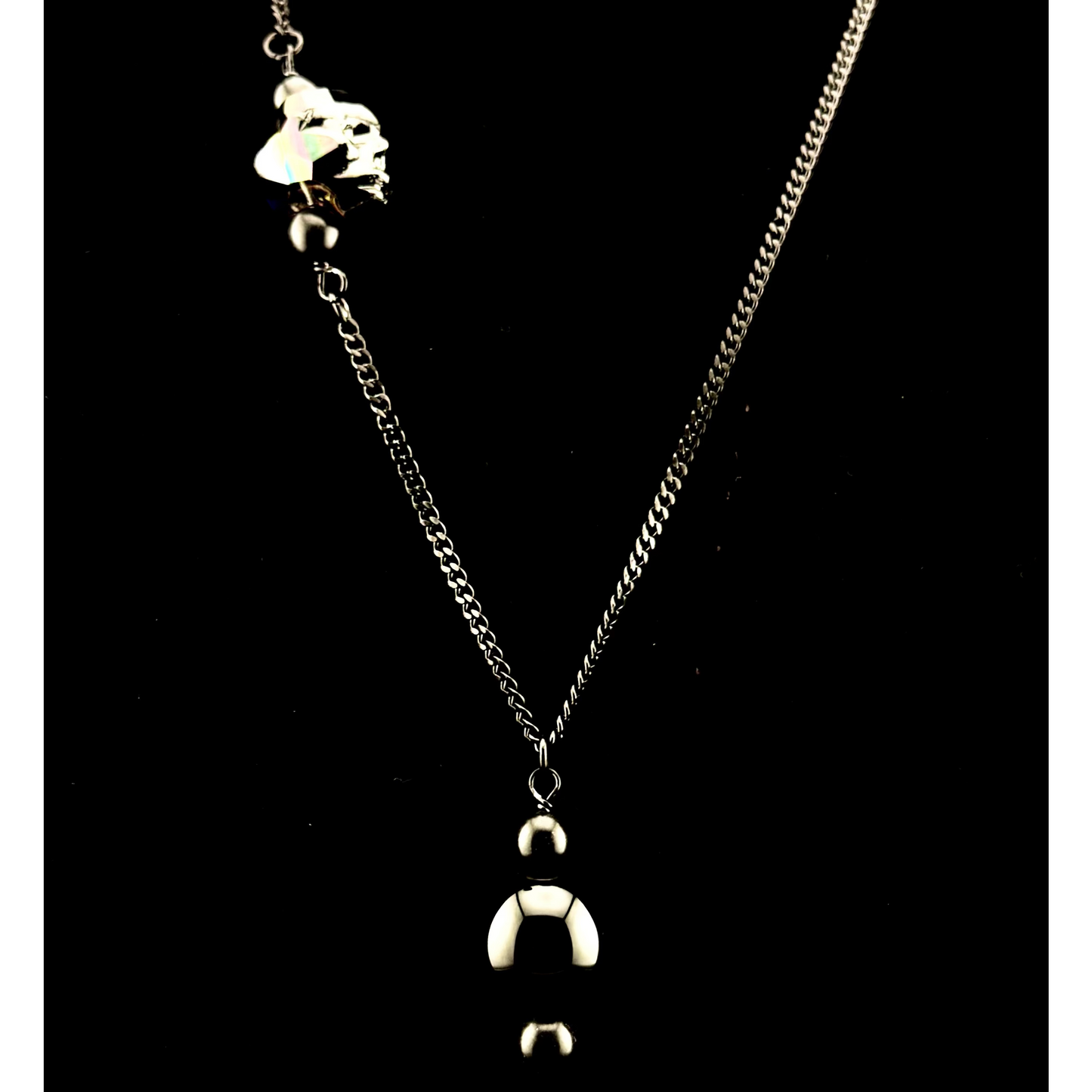 Black Onyx & Glass Skull