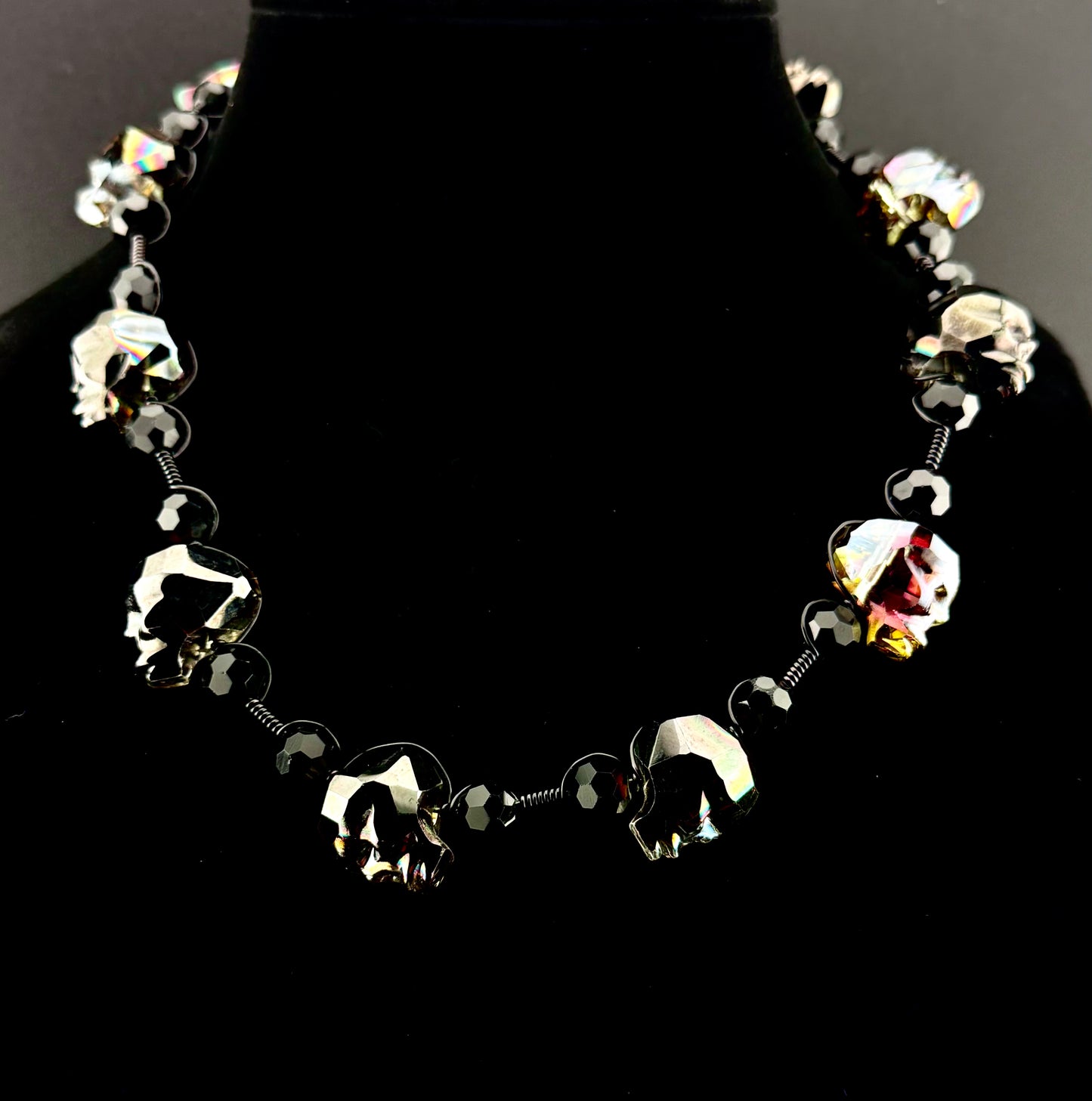 Glass Skull Wrap Collar