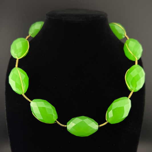 Antique green glass