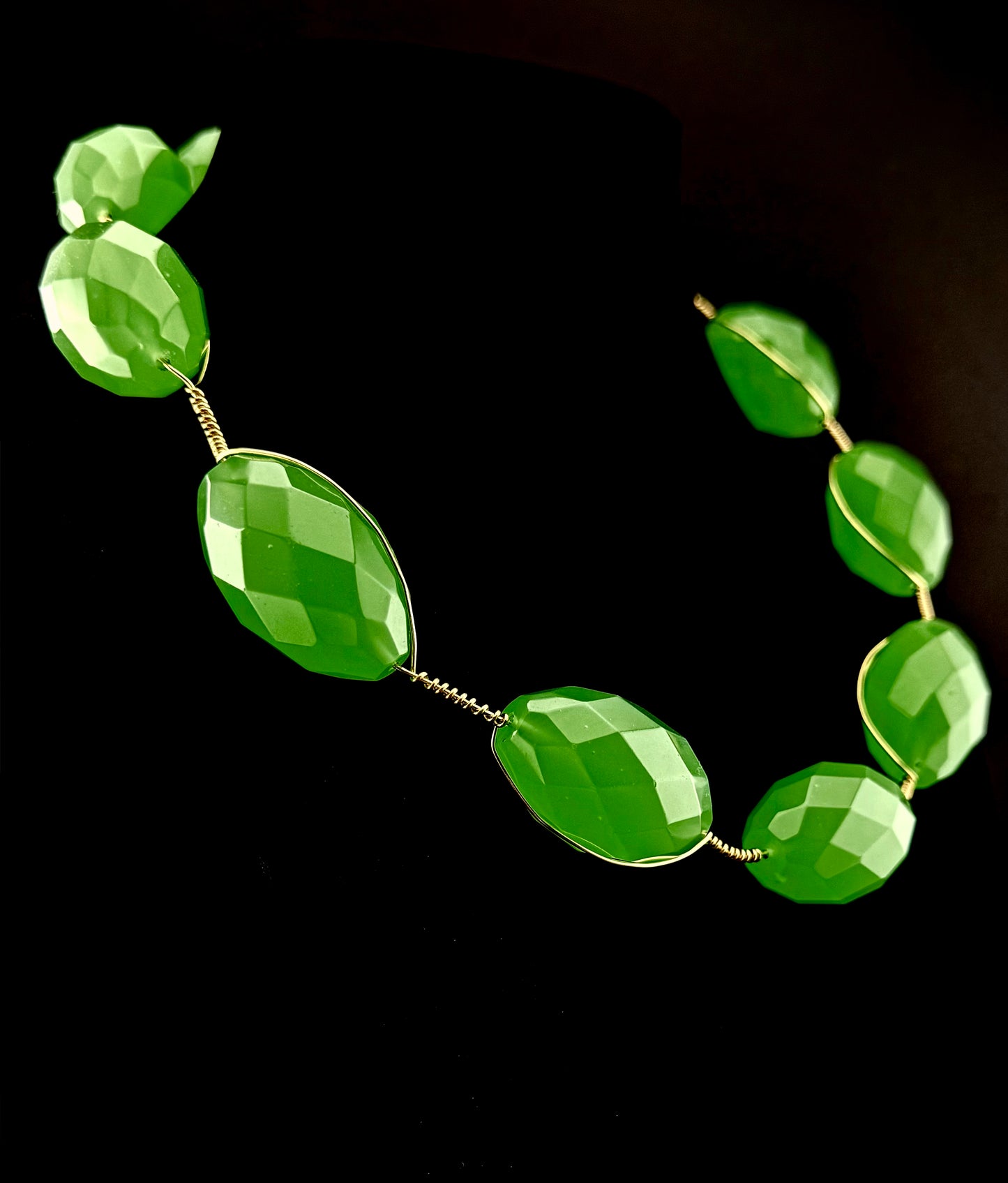 Antique green glass