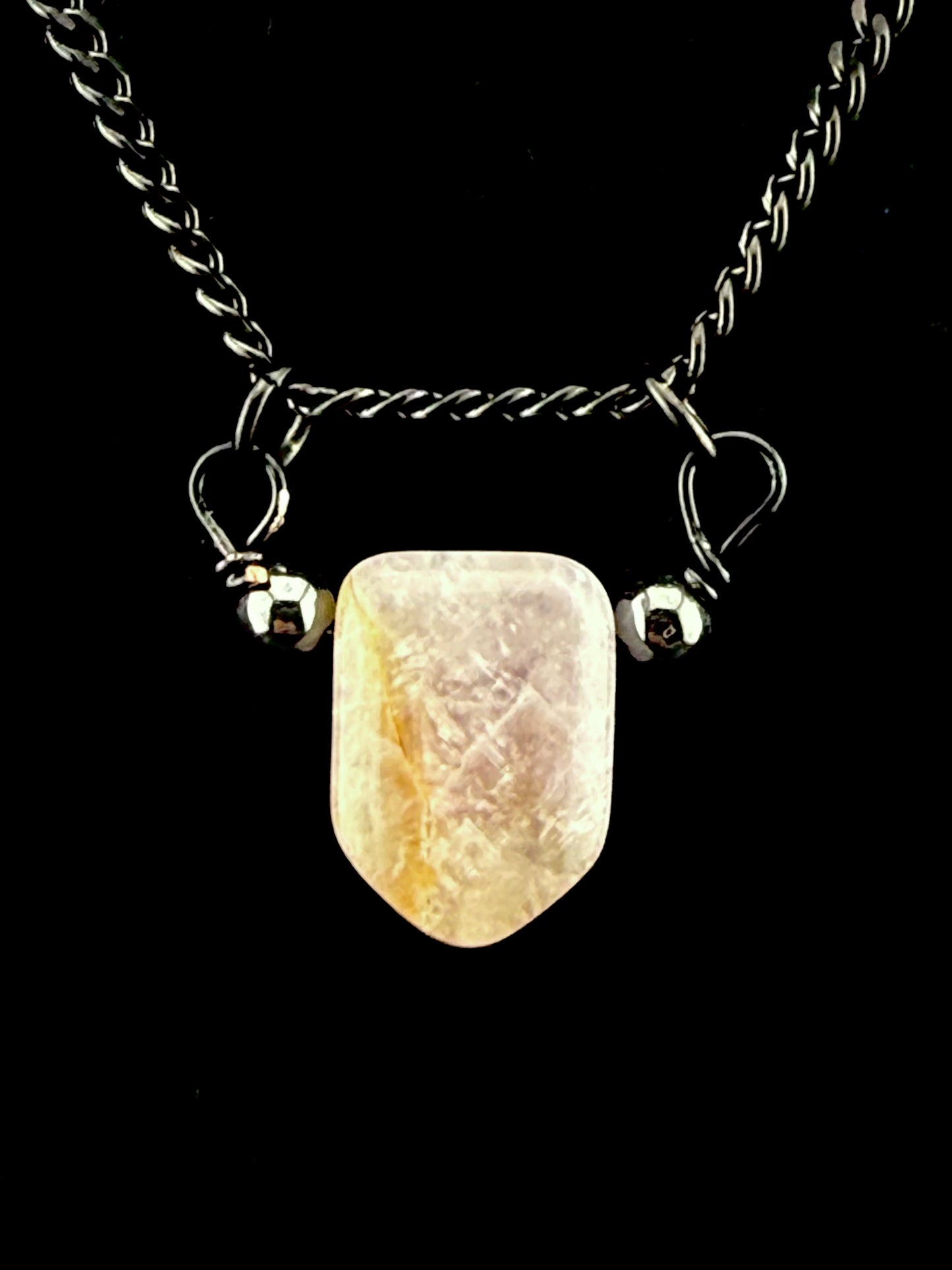 Amethyst & Hematite Pendant