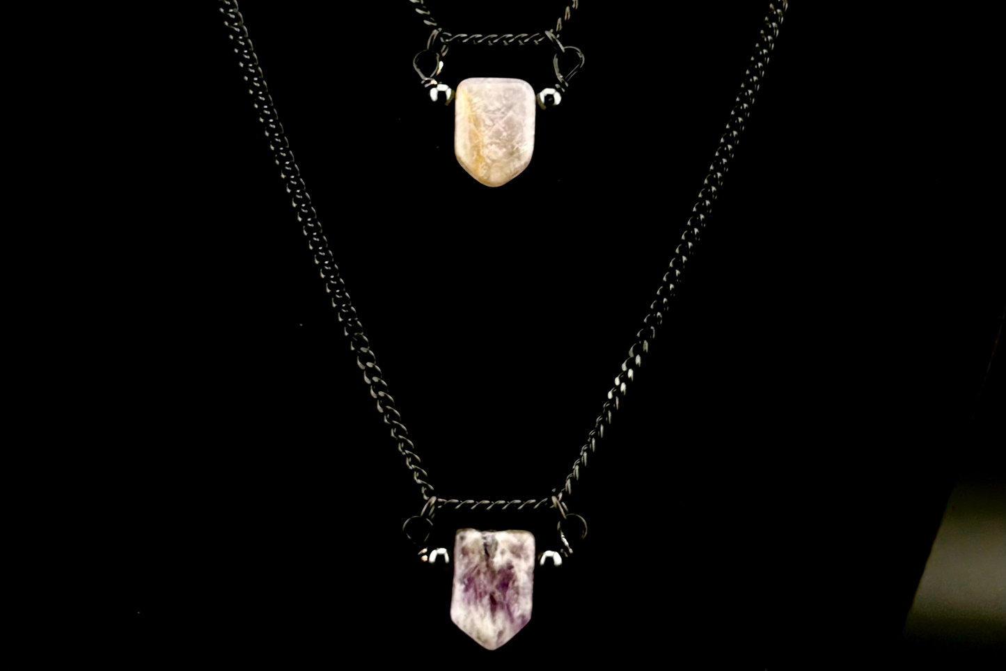 Amethyst & Hematite Pendant