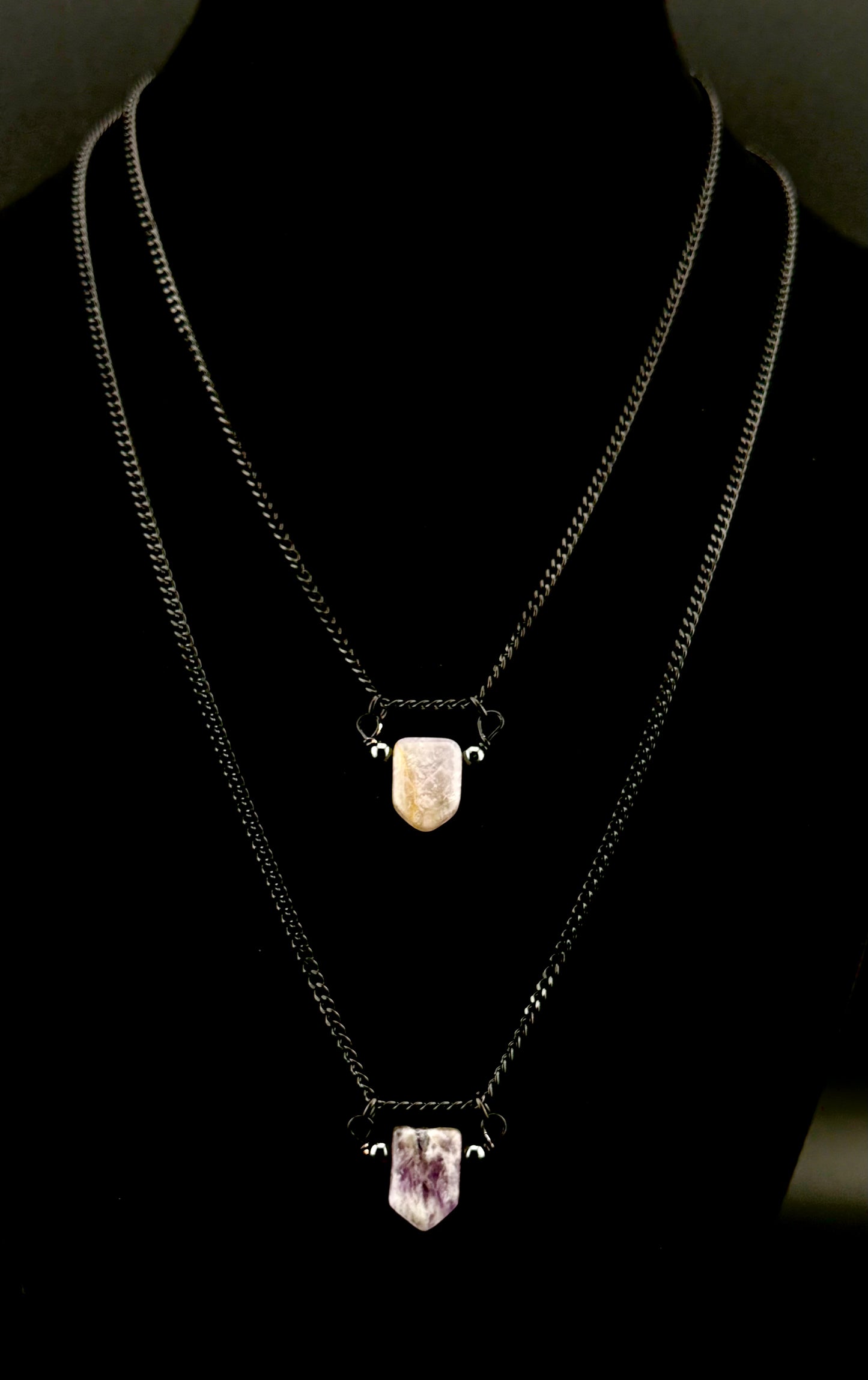 Amethyst & Hematite Pendant