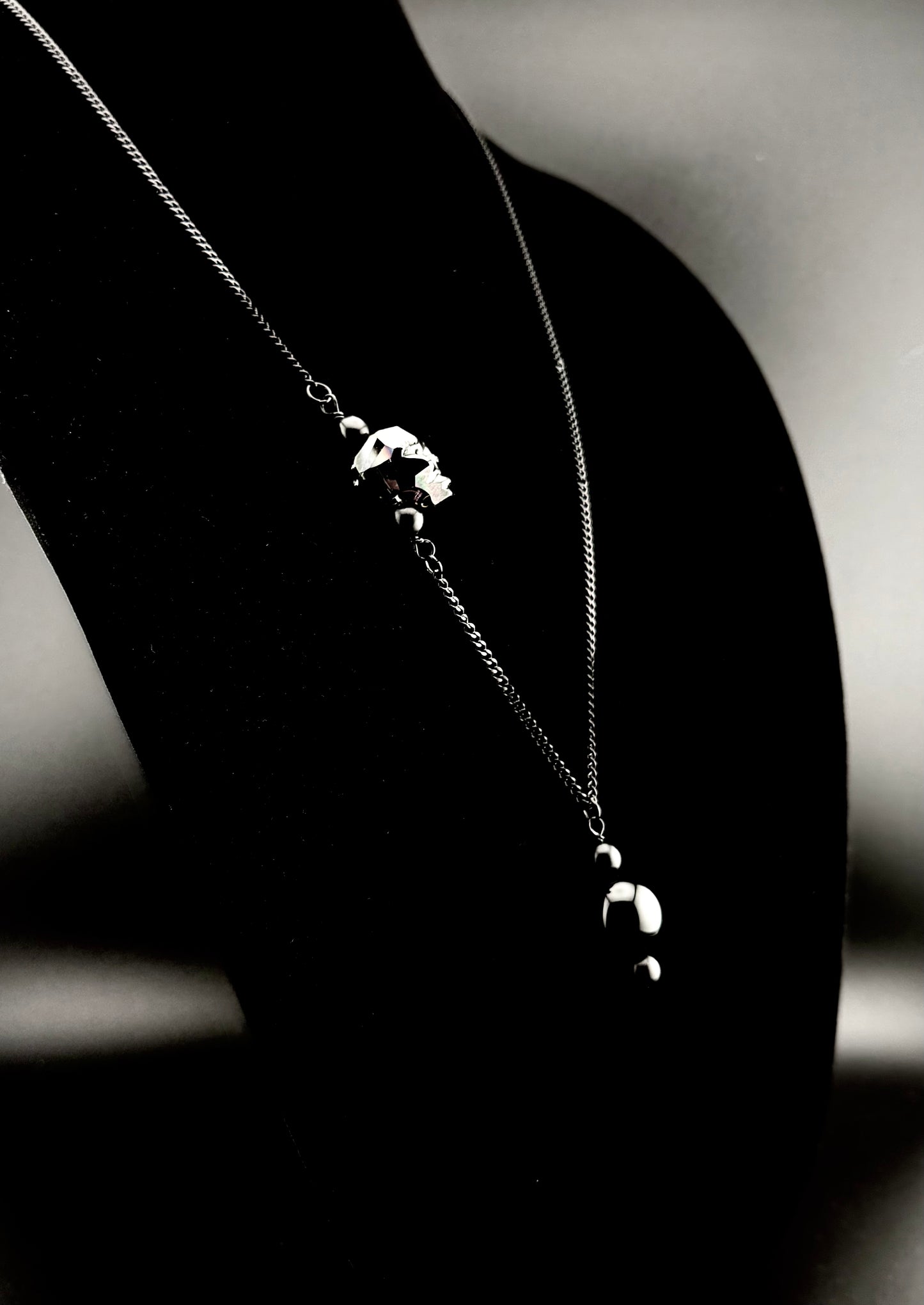 Black Onyx & Glass Skull
