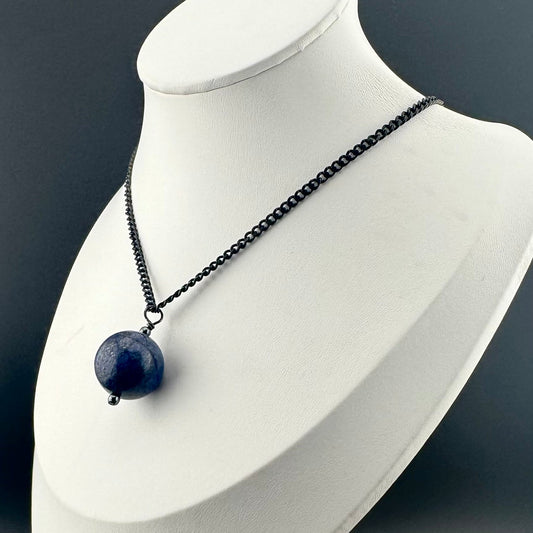 Lapis Azuli & Hematite Pendant