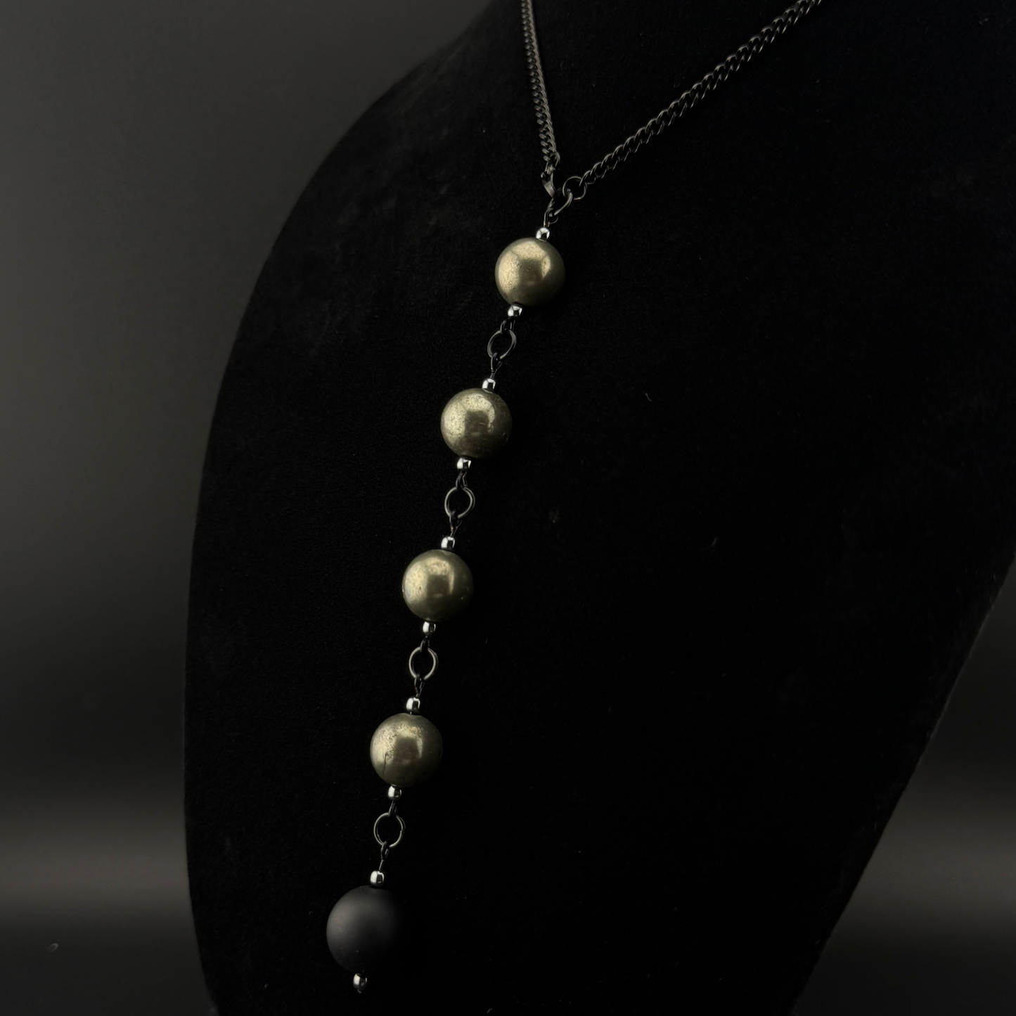 Pyrite, Black Onyx, and Hematite